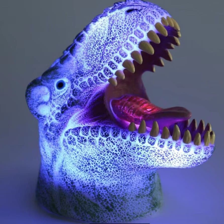 Cross-border 3D colorful Godzilla color-changing night light cartoon desktop prank decompression slap dinosaur lamp model night light