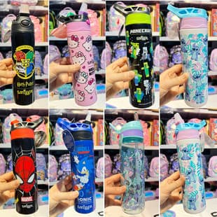Australian Smiggle Insulated Water Bottle for Students, 304 Stainless Steel, Pop-up Lid, Automatic Cup