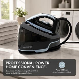 Cross-border High Power 2600W Electric Iron, Separate Steam Iron with 2L Water Tank, Pressure Steam Garment Steamer