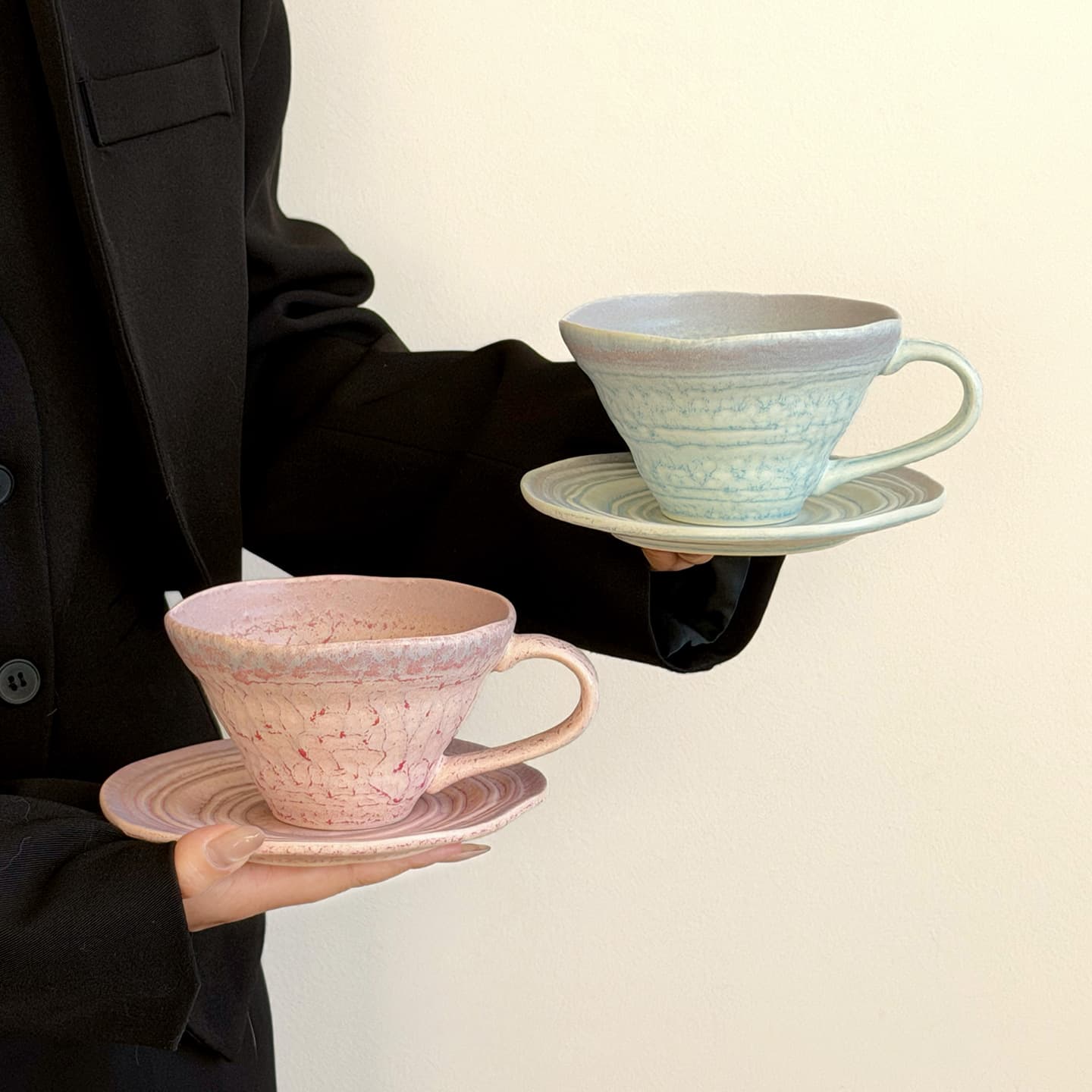 Underglaze kiln-turned mug ceramic coffee cup and saucer high-end exquisite household drinking cup as a souvenir for girls