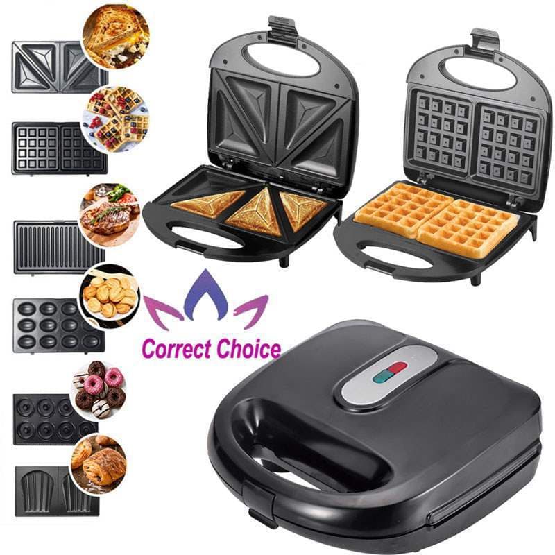 6-in-1 Sandwich Waffle Maker Sandwich Waffle Panini Toast Bread Breakfast Maker