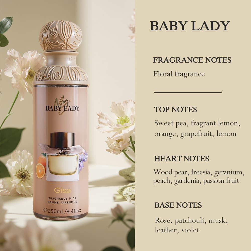Gisa Export New Middle Eastern Arabic Perfume Long-Lasting Scent Women's Perfume Body Spray 250ml