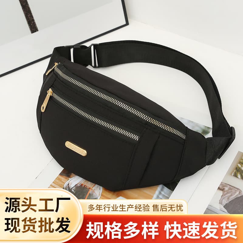 Women's Waterproof Waist Bag Fashionable Crossbody Shoulder Bag Multi-layer Casual Bag Vintage Travel Bag