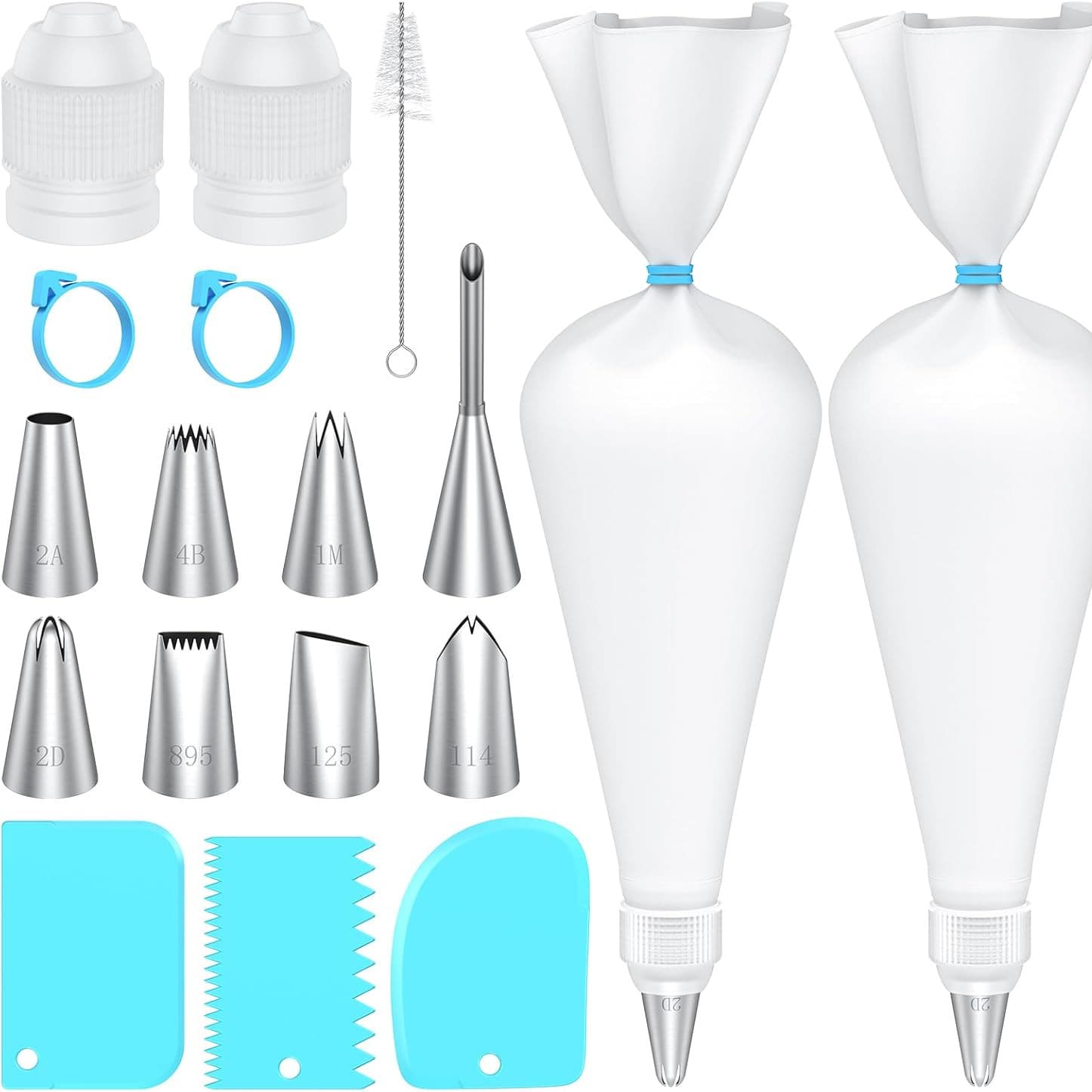304 Stainless Steel Piping Nozzle Set Cake Cream Cloth Piping Bag Cake Baking Tools Full Set Factory Direct