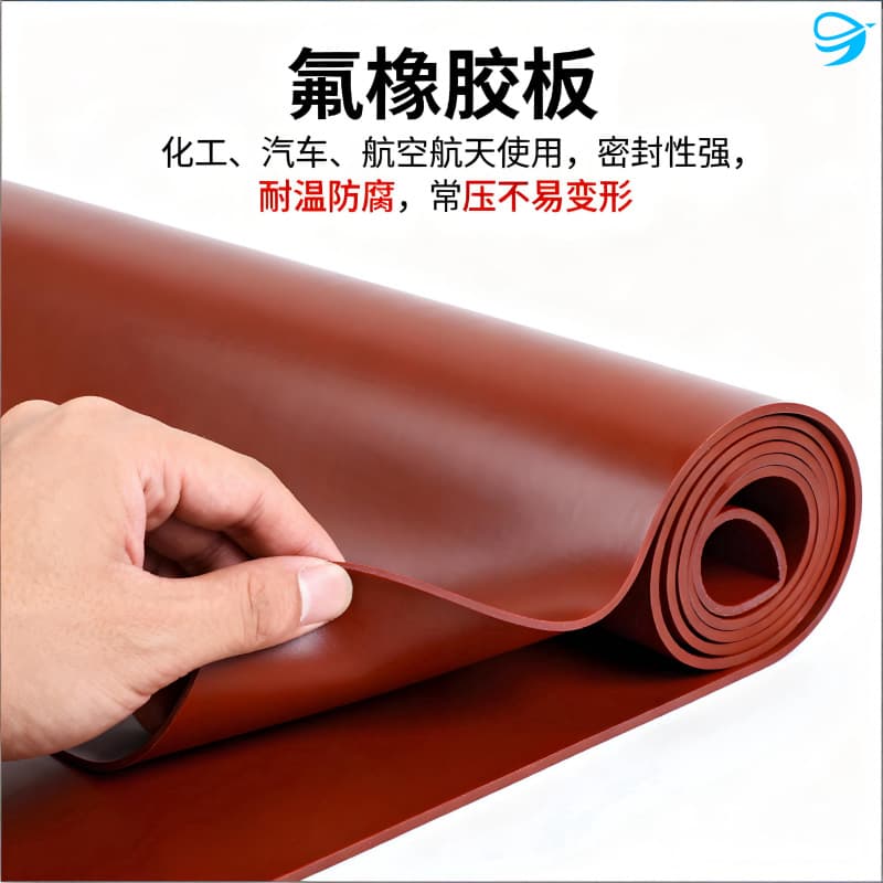 Insulating wear-resistant fluoroelastomer sheet sealing gasket rubber sheet, custom oil-resistant fluoroelastomer gasket waterproof anti-slip fluoroelastomer rubber sheet