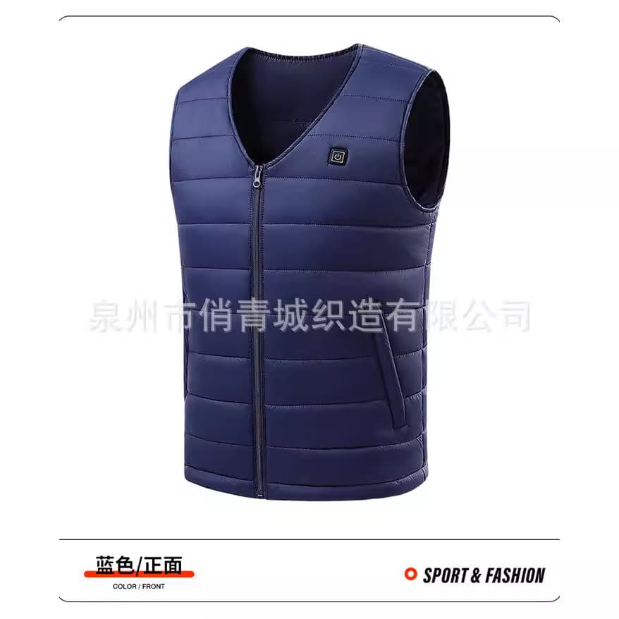 2024 winter new V-neck 16-zone smart heating vest, USB powered, long-lasting constant temperature, cold protection.