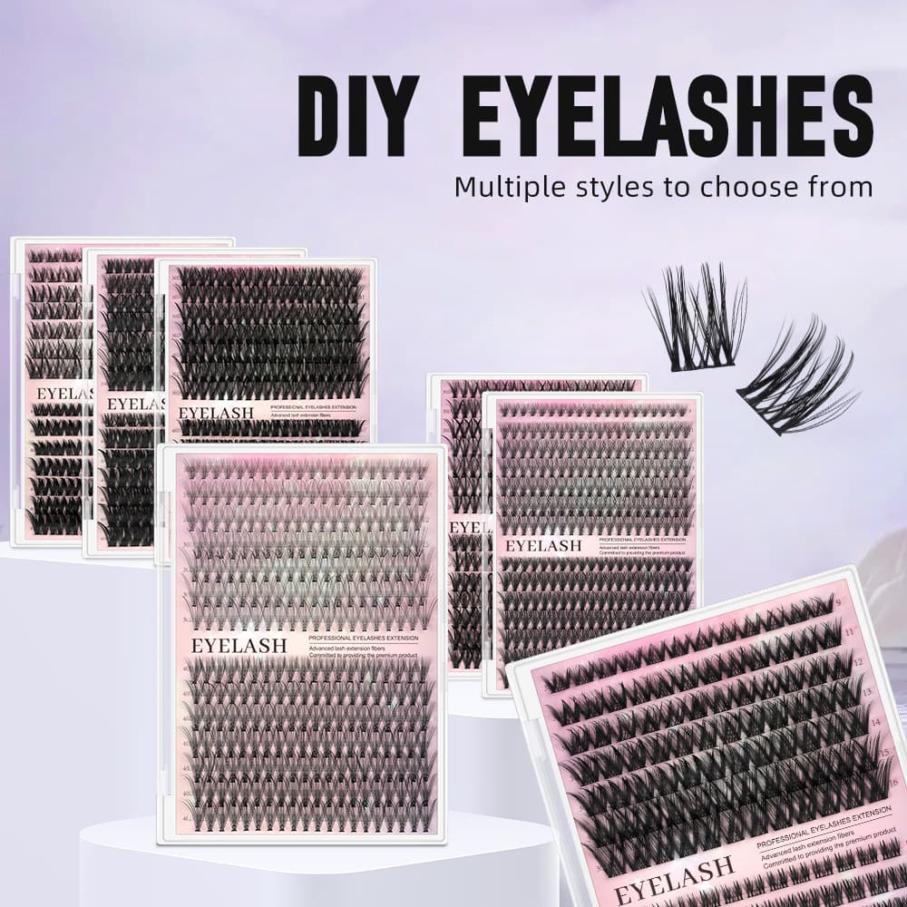 European and American cross-border single cluster self-grafting false eyelashes BY series segmented BY17 false eyelashes three-dimensional thick stage makeup