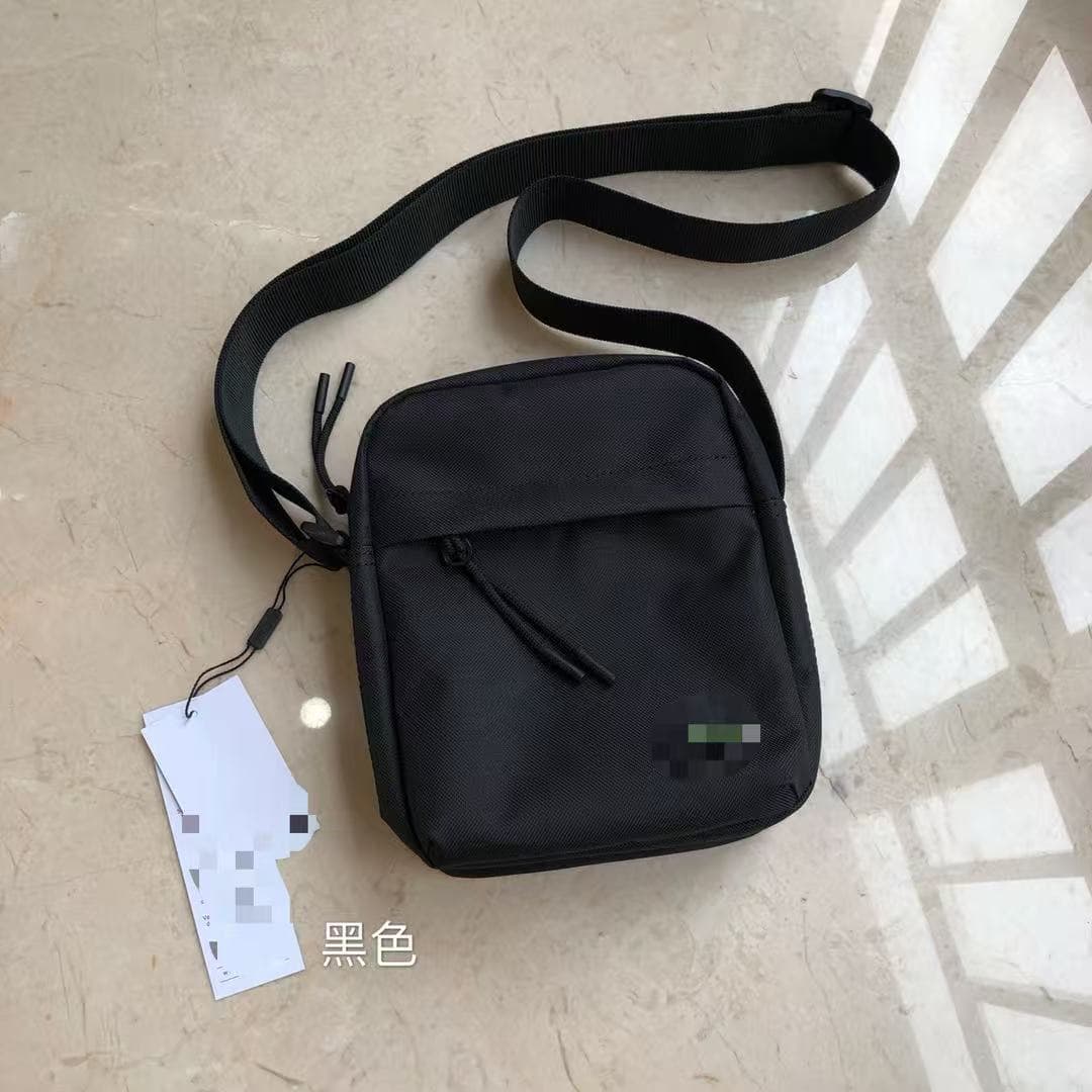 LA Crocodile Classic Crossbody Bag with Embroidered Logo, Lightweight Shoulder Bag, Water-Resistant Fabric, 12 Colors Available