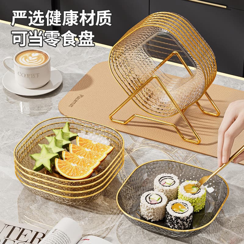 Hammered Bone Spitting Plate Household Dining Table Waste Bone Dish Storage Sunflower Seeds Snack Residue Fruit Plate