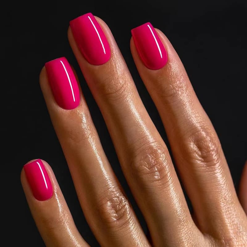 Wholesale press-on nails, simple medium-long square solid color nail tips, finished removable nail stickers