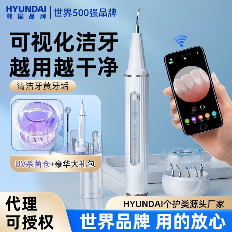 Visual HYUNDAI Dental Scaler, Ultrasonic Tartar and Stain Remover for Oral Debris Cleaning