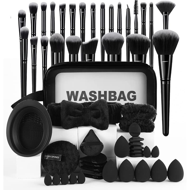 Cross-border 56PC Makeup Tool Brush Set Face Wash Makeup Full Set Shein Temu Free Drop Shipping