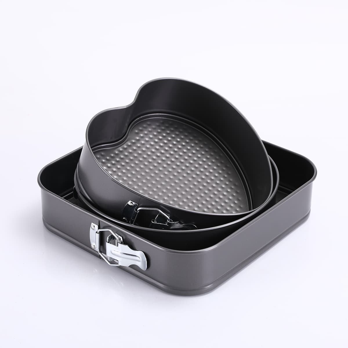 Customized Non-Stick Baking Pan Carbon Steel Removable Bottom Lock Cake Mold Tool, High Temperature Resistant, Easy to Clean, Removable Bottom for Baking
