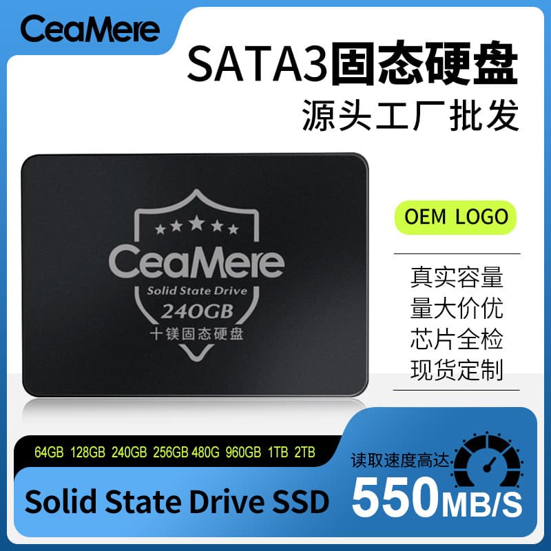 SSD Solid State Drive for Laptop Desktop 128G 256G 512G Computer SSD 2.5 inch SATA Interface