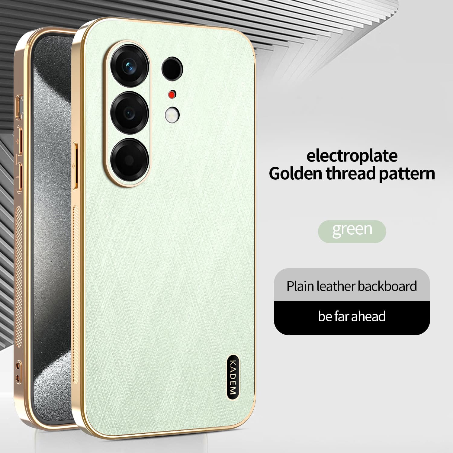 Electroplated Leather Phone Case for Tecno Camon 50 Ultra, Transsion Gold Silk Pattern Electroplated TPU Case