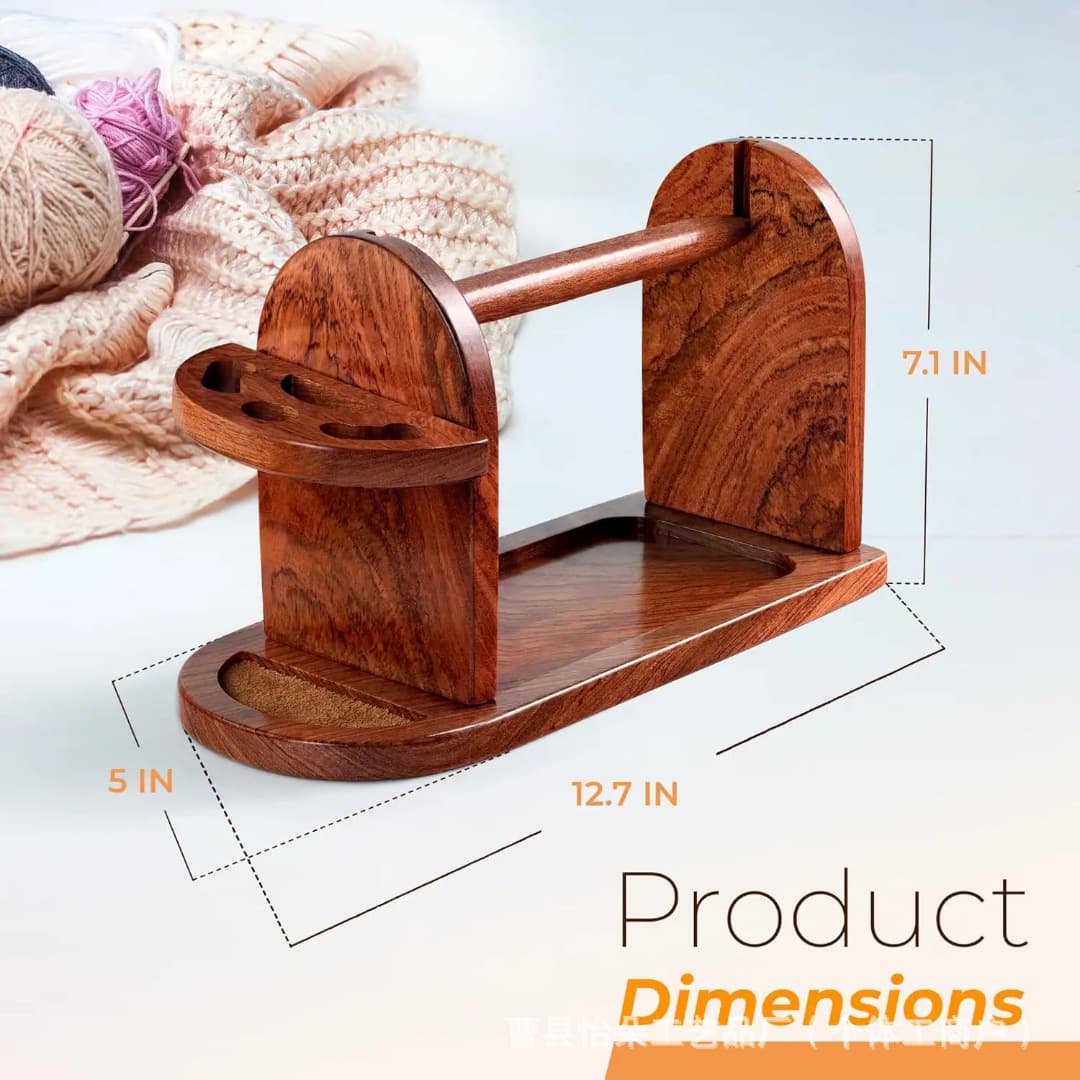 Cross-border Wooden Yarn Holder Multi-functional Rotating Spool Rack Solid Wood Knitting Yarn Rack Crochet Yarn Spool Storage Rack