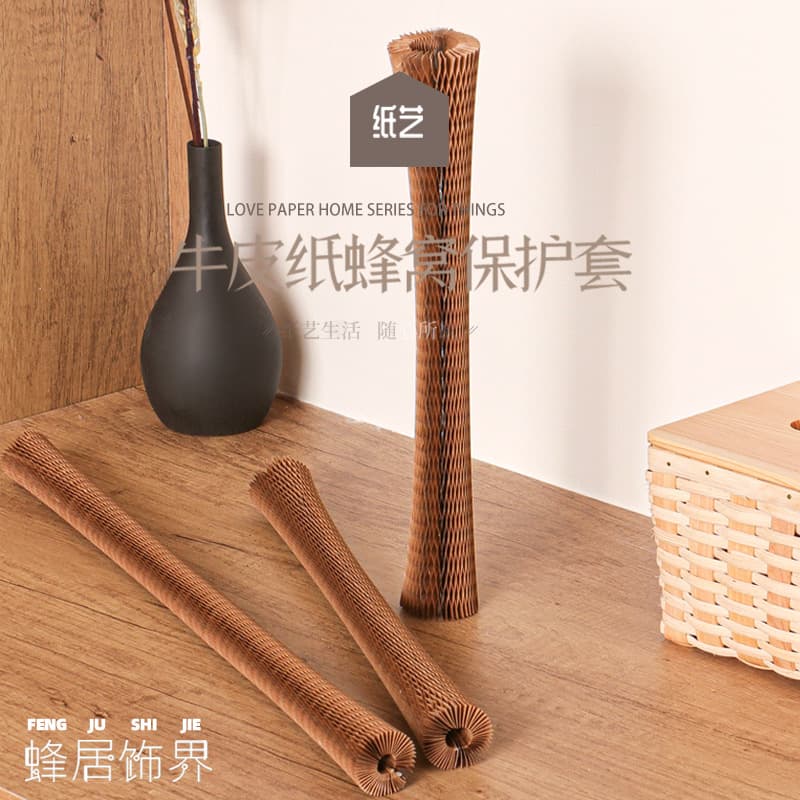 Eco-friendly biodegradable packing, transport, express cushioning kraft paper, honeycomb strips shock-absorbent 50g 3D honeycomb paper sleeves