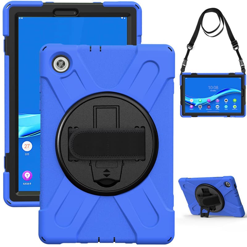 Compatible with Lenovo Tab M10 Plus X606F Pirate King Rotating Stand Silicone Protective Case X606 Tablet Cover