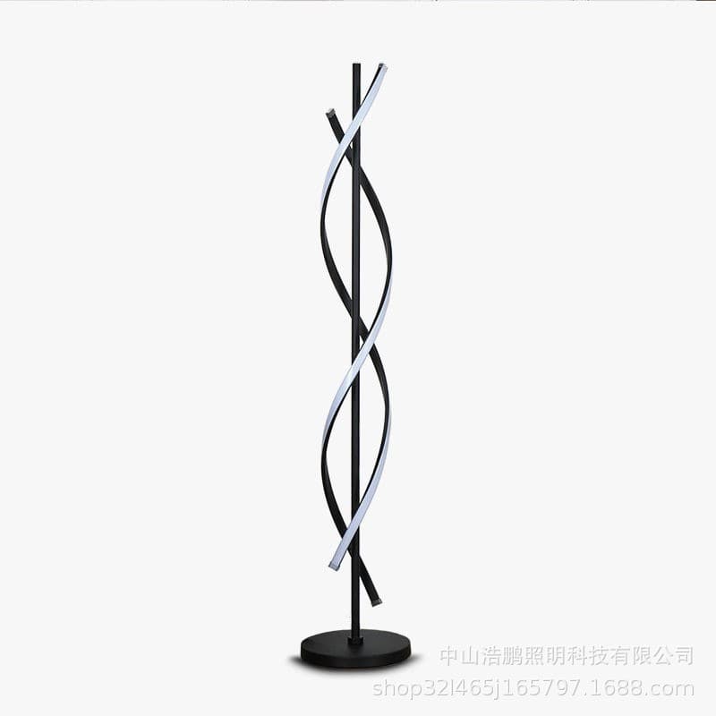 Cross-border Best-seller Aluminum Spiral Floor Lamp, Wave Twisty Lamp for Living Room and Bedroom, Direct Factory Wholesale