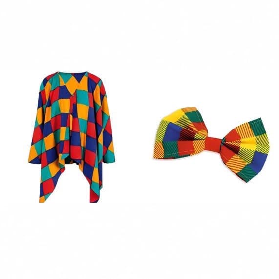Clown Costume Accessories Masquerade Ball Performance Props Clown Wig Hat Bow Tie COS Outfit Clown Headwear