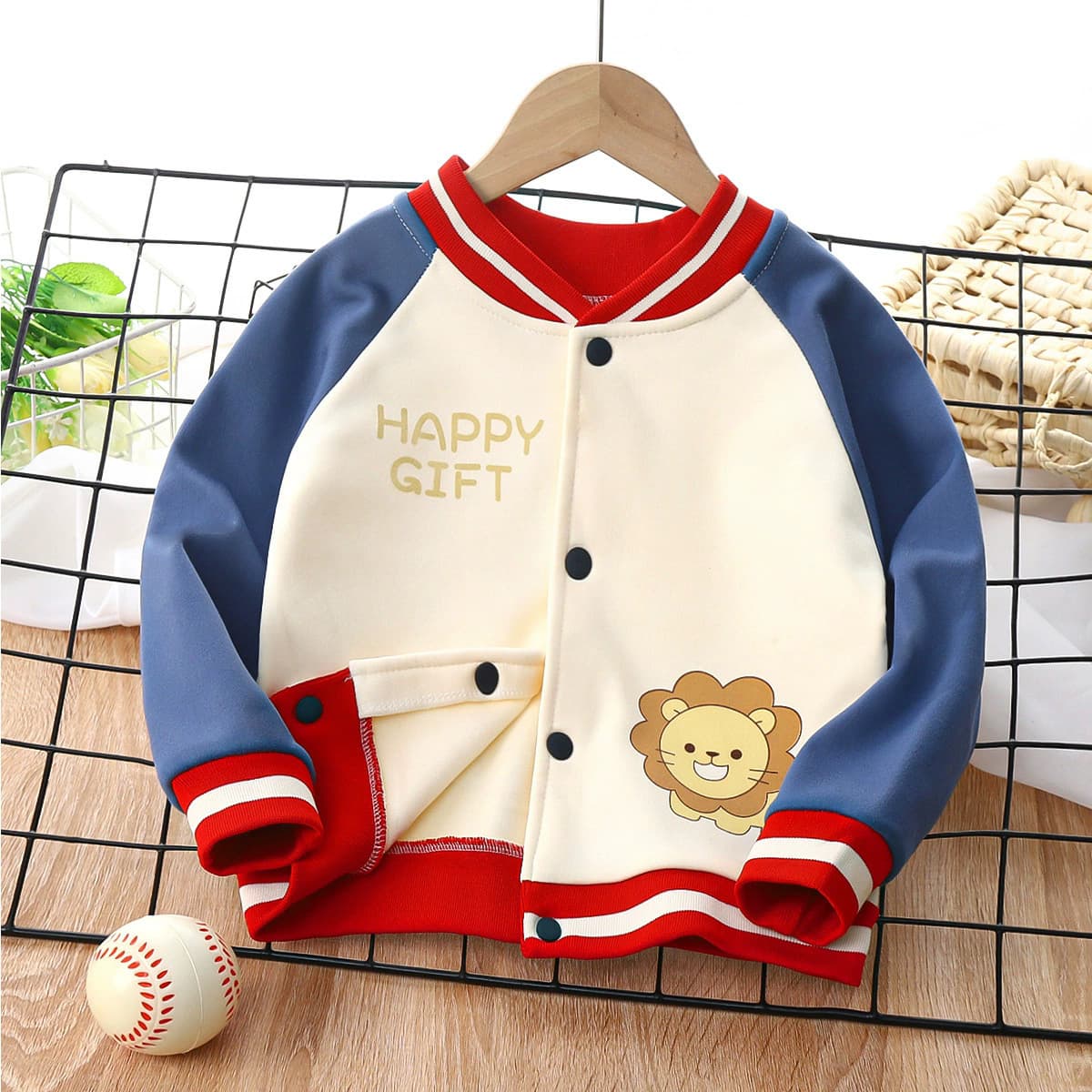 New Fleece-Lined Cardigan Jacket for Kids, Boys and Girls Outdoor Sports Hoodie, Korean Style Baseball Jacket, Wholesale
