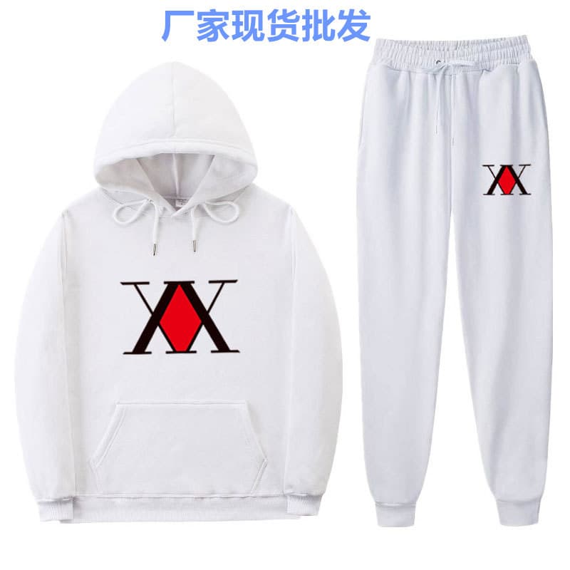 European and American men and women autumn and winter Japanese anime full-time hunter HUNTERxHUNTER velvet hooded sweatshirt suit