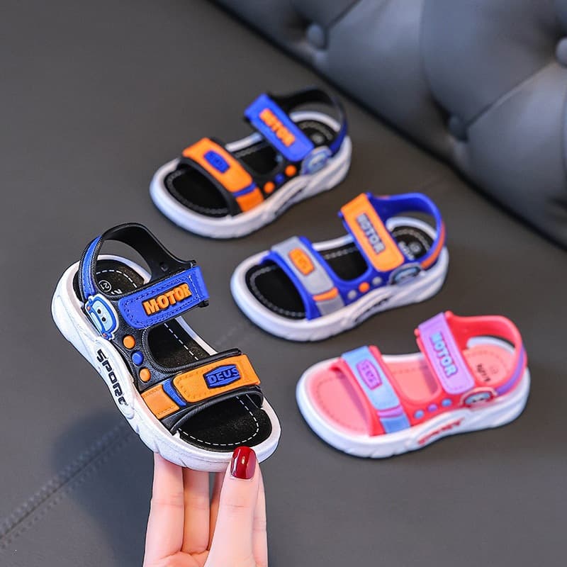 Boys' Sandals 2024 Summer New Fashion, Big Kids Beach Shoes, Girls' Korean Style Soft Sole Children