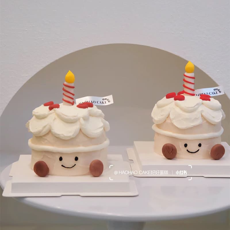 Baking cake decorations, Little Red Book/Instagram style jellycat birthday candles, mini foot cake toppers and inserts