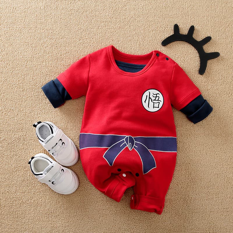 Anime Baby Romper Long Sleeve Class A Baby Clothes Funny Cosplay Long Sleeve Bodysuit Crawling Suit Cross-Border Wholesale