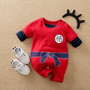 Anime Baby Romper Long Sleeve Class A Baby Clothes Funny Cosplay Long Sleeve Bodysuit Crawling Suit Cross-Border Wholesale