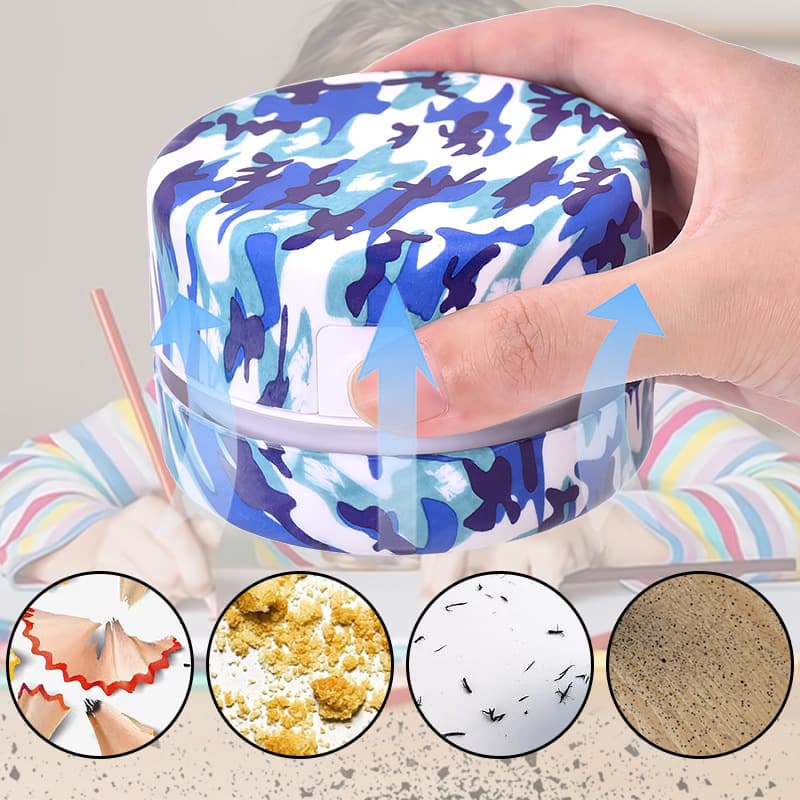 Mini Student Desktop Vacuum Cleaner Automatic Eraser Pencil Shavings Stationery Electric Cleaner Custom with Battery