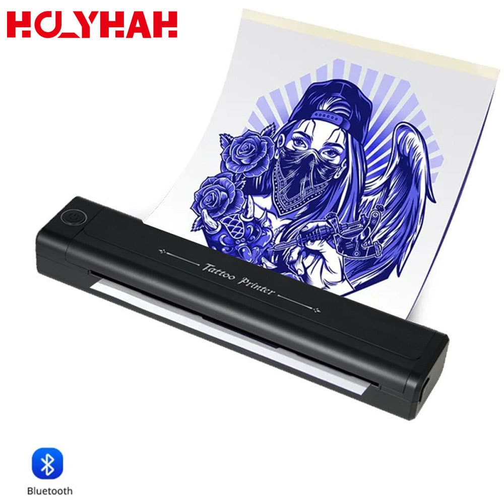 Mini Thermal Printer Wireless Connect to Phone Tattoo Printer A4 Tattoo Printer