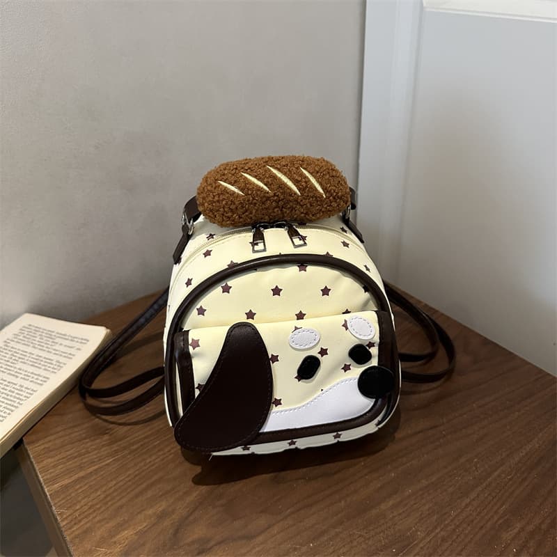Cross-border women's bag new cartoon puppy internet celebrity small backpack college style girl star handbag shoulder bag