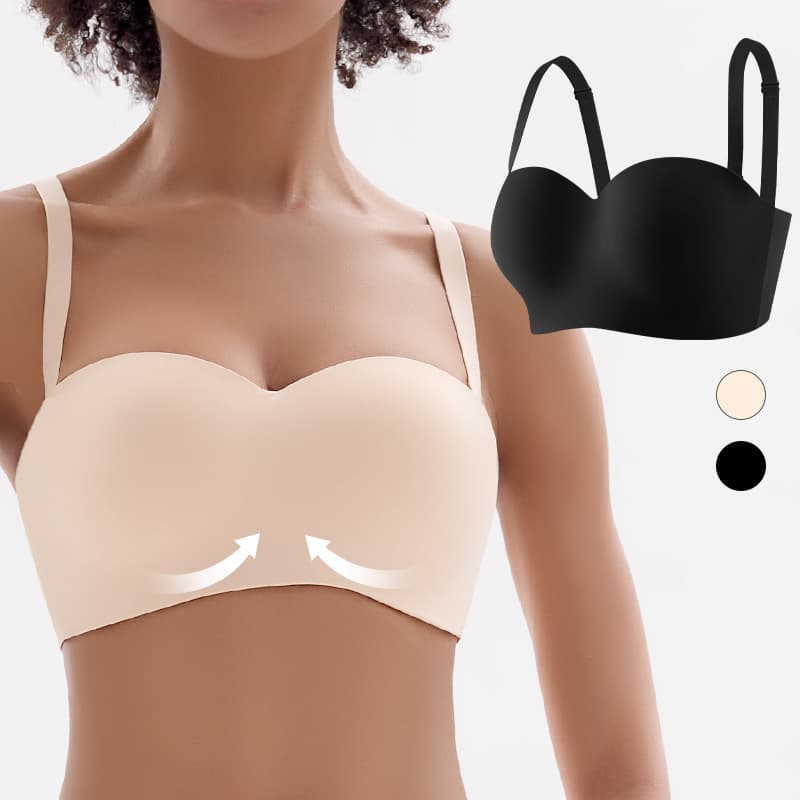 Cross-border Large Cup Adjustable Bra Wire-free Push-up Bra for Full Bust Foundation Liquid Seamless Plus Size Women's Underwear
