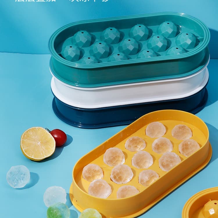 Home Use Ice Cube Mold Box Ball Shaped Ice Maker Plastic Ice Tray Easy to Demold Modern Simple Style Ice Tray from Zhejiang