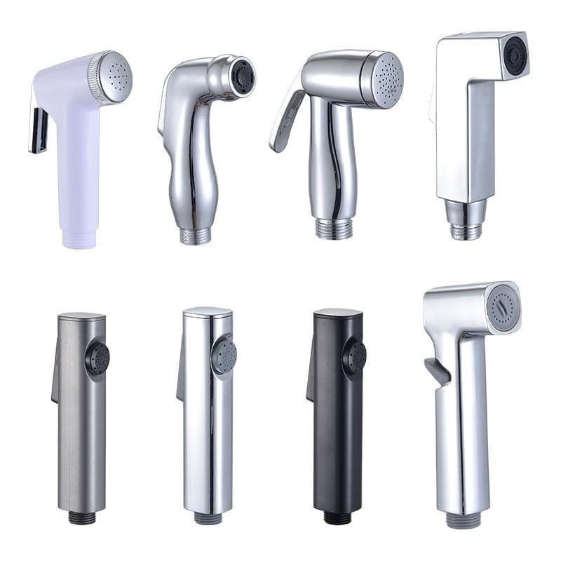 Toilet faucet spray gun press-free high-pressure stainless steel toilet spray gun bathroom pressurized hand-held nozzle