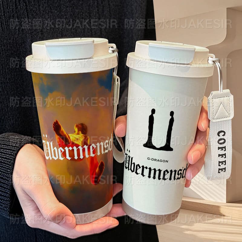 G-Dragon GD Theme Insulated Water Bottle Figure Merchandise High Aesthetic Girl Stainless Steel Student High Aesthetic Suction