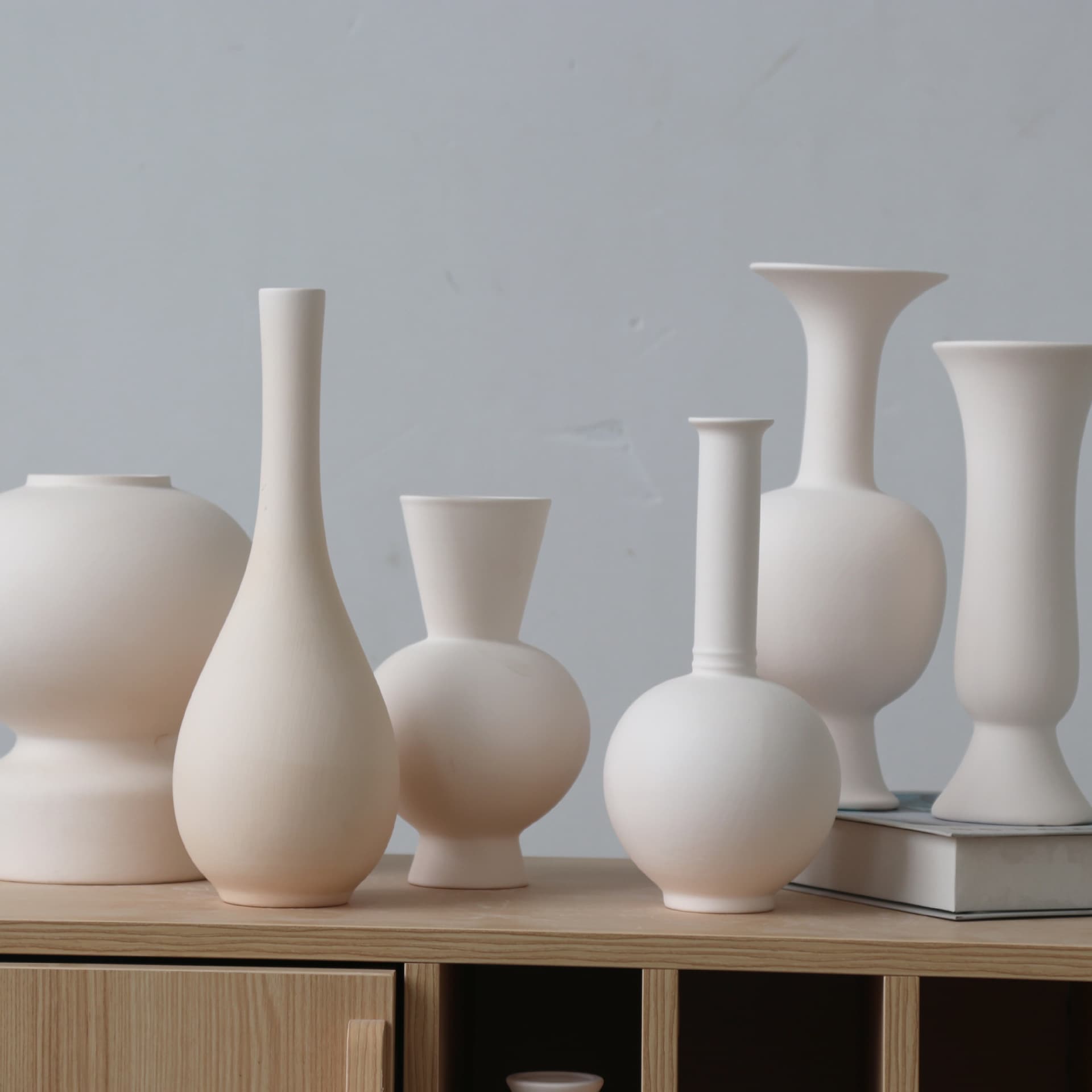 Ceramic Vase Bisque Jingdezhen High White Clay Underglaze Painting DIY White Body Ins Style Decorative Piece