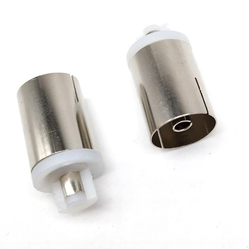 9.5mm TV female plug, nickel-plated, audio/video plug, set-top box TV plug, white adhesive integrated.
