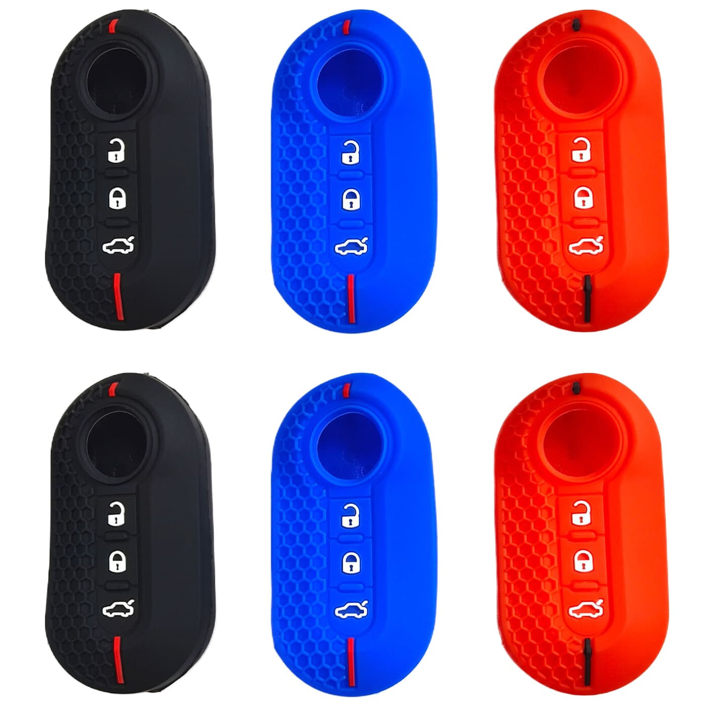 Suitable for Fiat 500FIAT Iveco Wolfson 500L imported Boyue Bravo honeycomb pattern silicone key cover