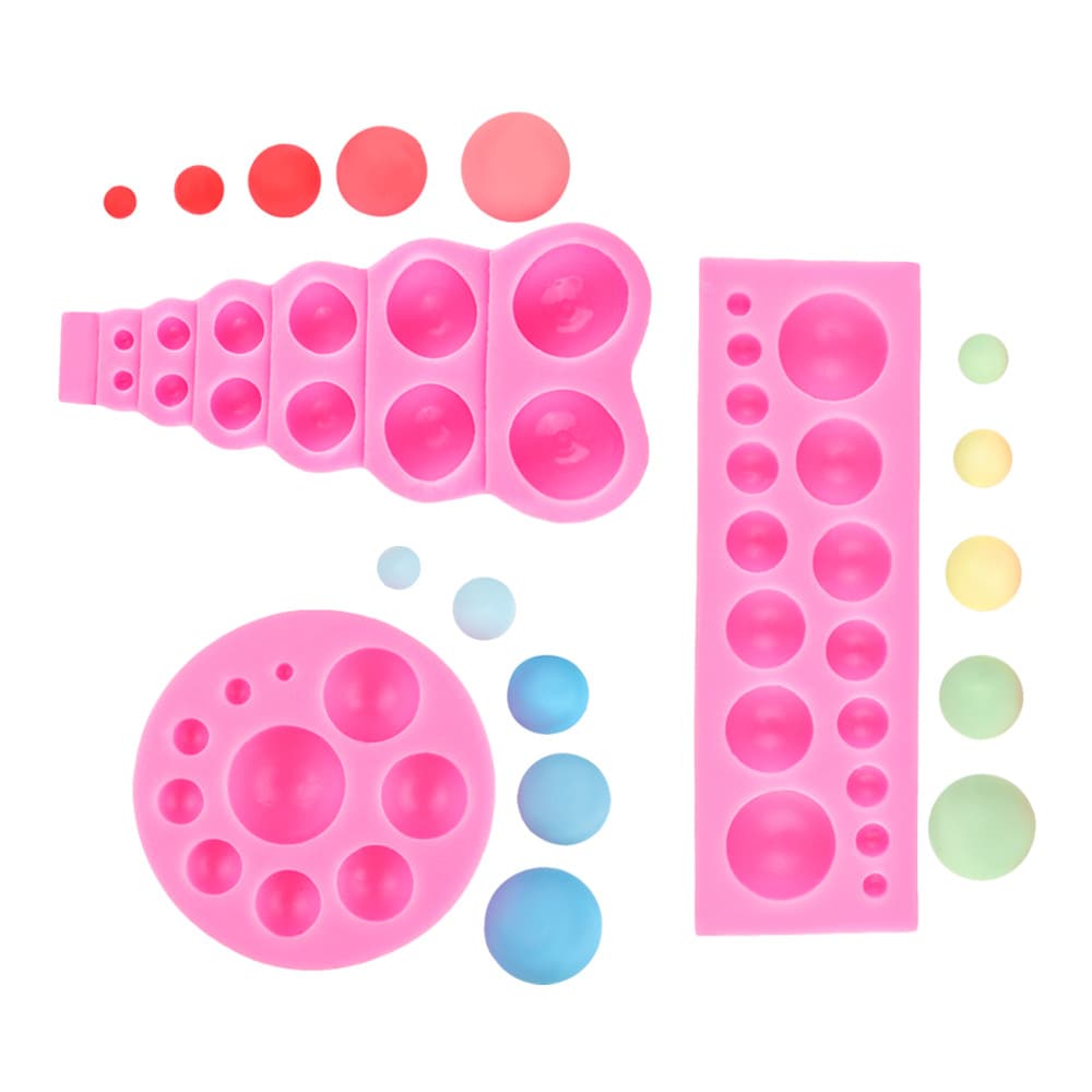 Large and small semicircle chocolate silicone mold small semicircle cake pudding fondant cake decoration baking glue tool