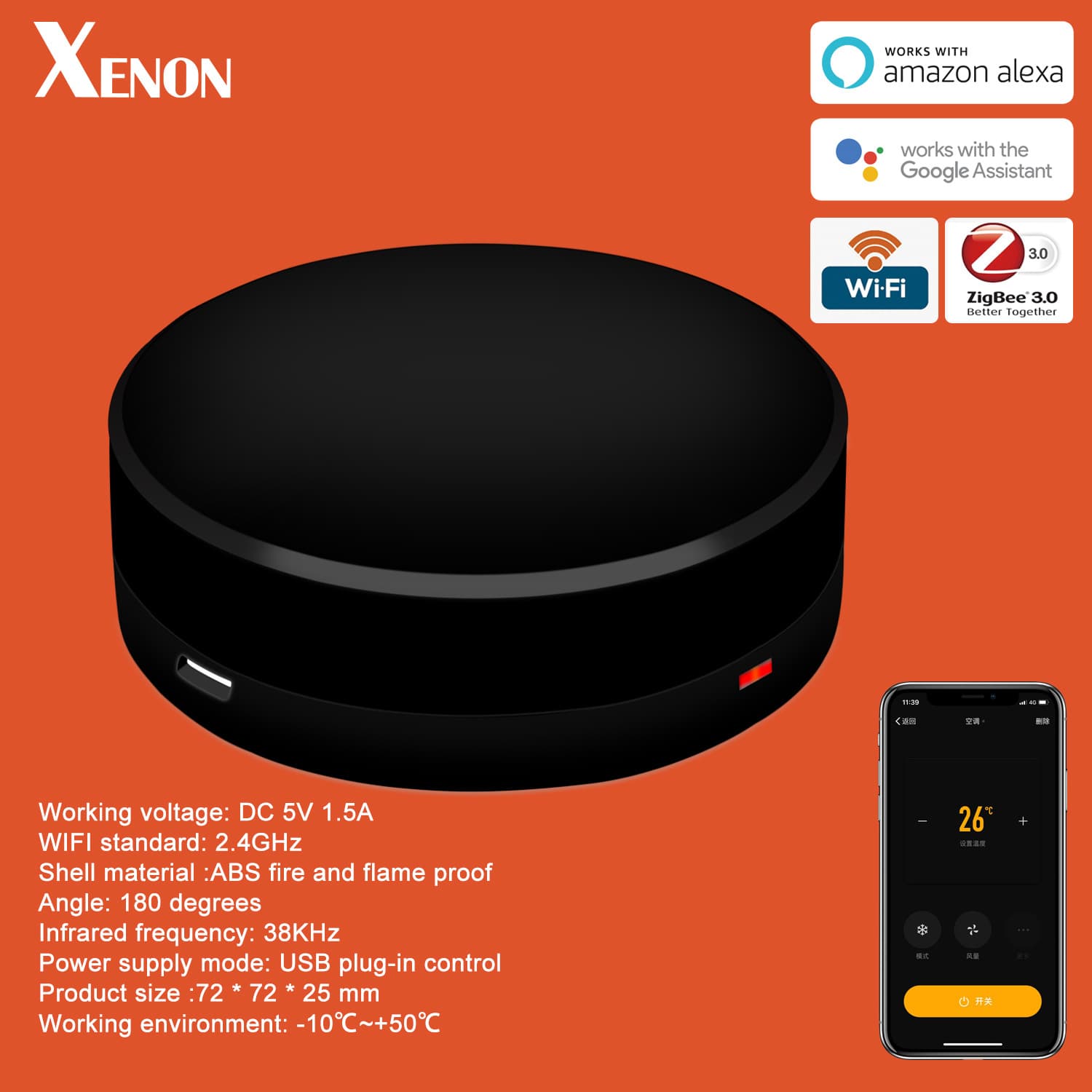 Tuya Universal Remote Control, Smart IR Repeater for TV and Air Conditioner, Voice and Smartphone Smart Home Remote Control