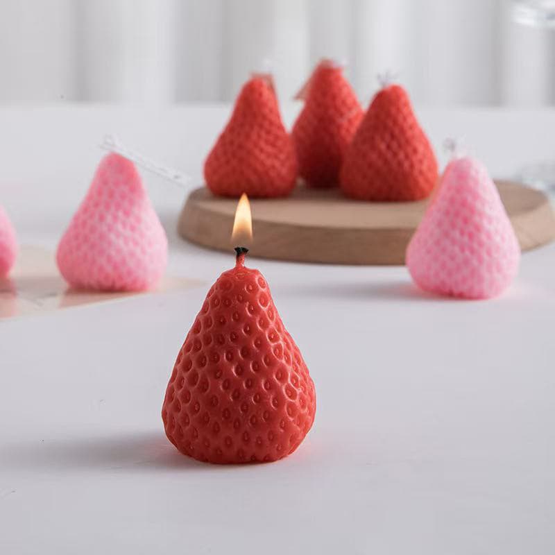 Gift Box Set Soy Wax Strawberry Scented Candle Wholesale Creative Birthday Souvenir Strawberry Aroma Candle