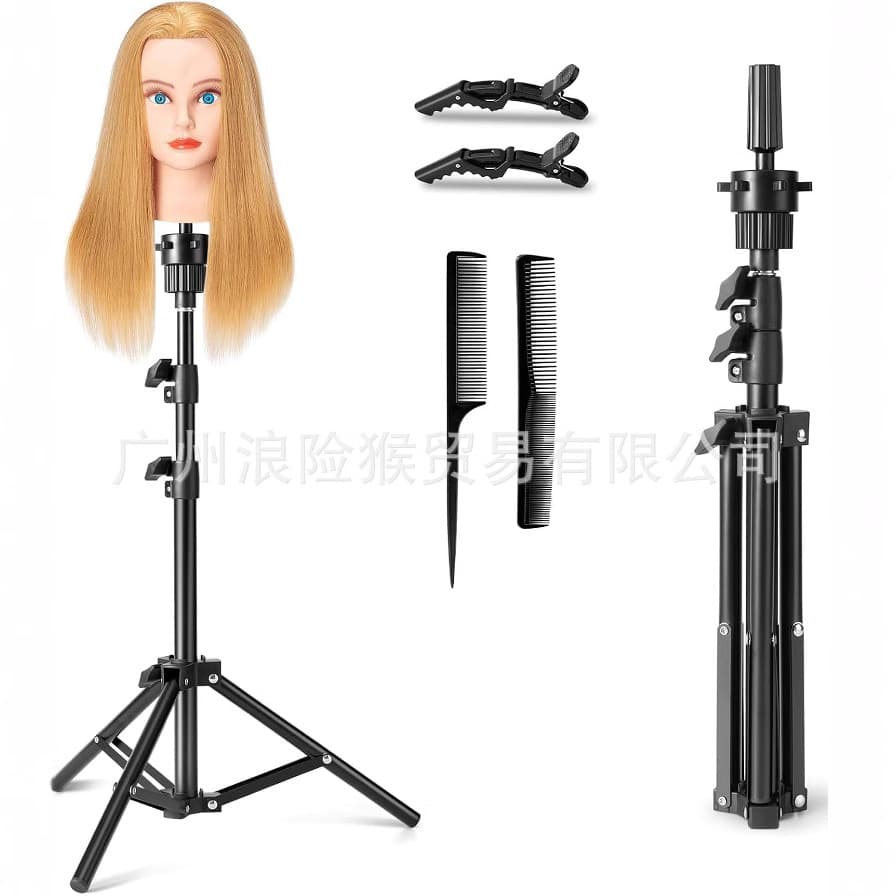 Wig head stand Reinforced mannequin head stand Adjustable wig stand tripod Wig head stand