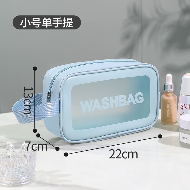 PU Cosmetic Bag Ins Large Capacity PVC Storage Bag Waterproof Handheld Toiletry Bag Cosmetic Organizer Storage Pouch