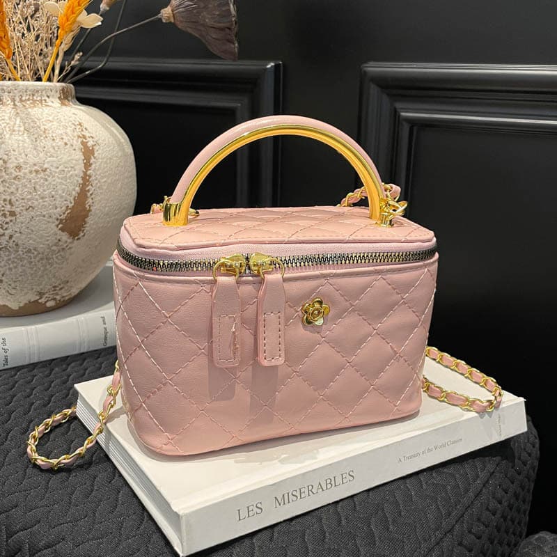 2026 new style small fragrant diamond box bag women's high-end chain crossbody bag commuting versatile mini handbag