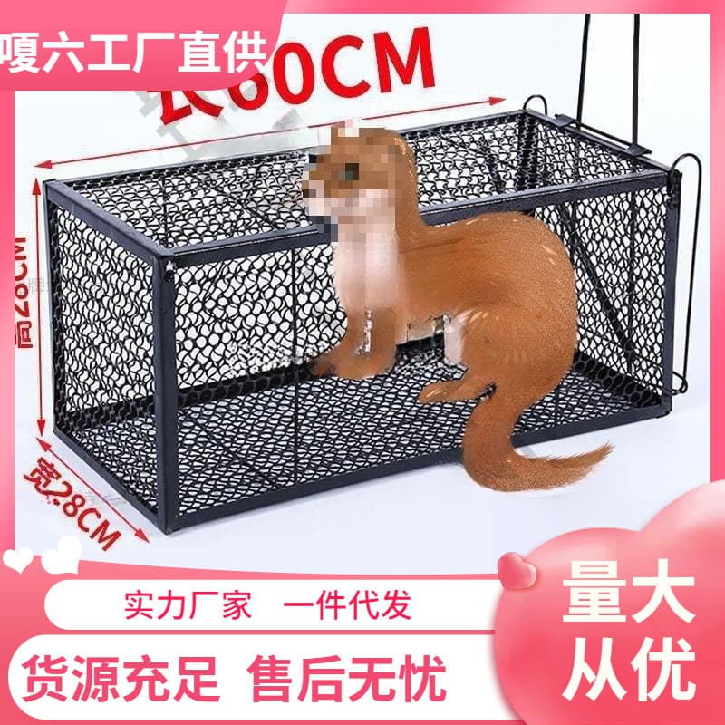 Galvanized Mouse Cage Extra Large Fully Automatic Mouse Catcher Wolf Catcher Cage Mouse Catcher Household