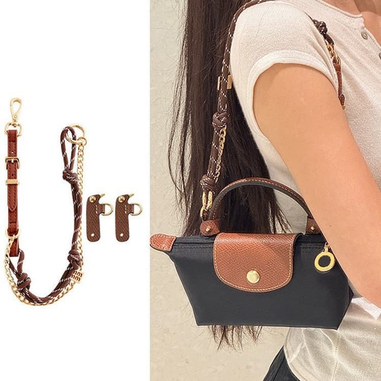 Factory direct sales mini dumpling bag shoulder strap miu series Longxiang longcham armpit backpack strap without punching accessories