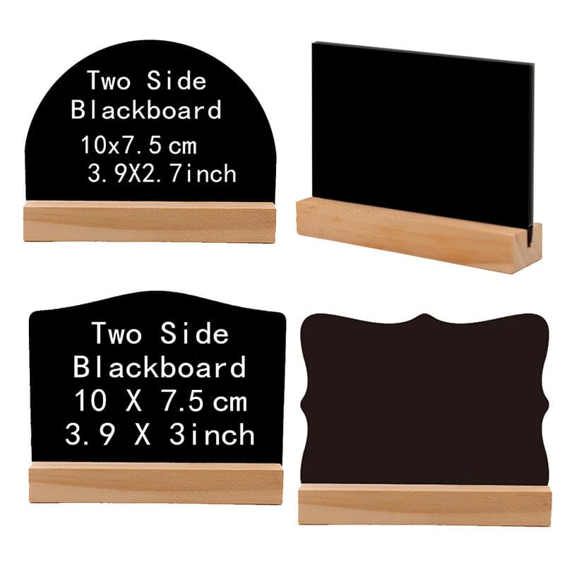 Wooden Double-sided Small Blackboard Ornaments, Home Decor, Hotel Bar Writing Boards, Double-sided Blackboard Message Board Crafts
