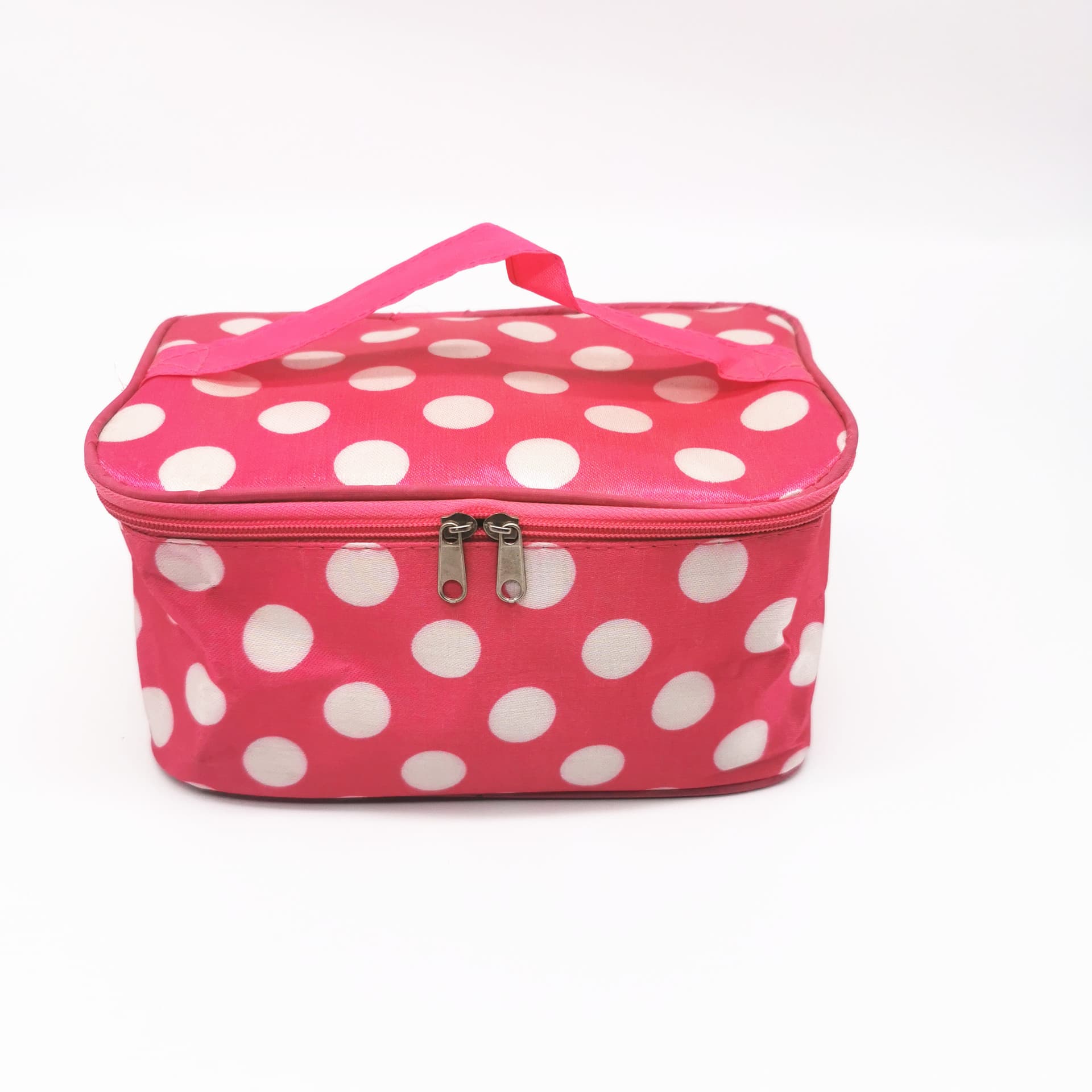 Manufacturer wholesale square lunchbox-style satin makeup bag, fashionable storage pouch, large-capacity toiletry bag
